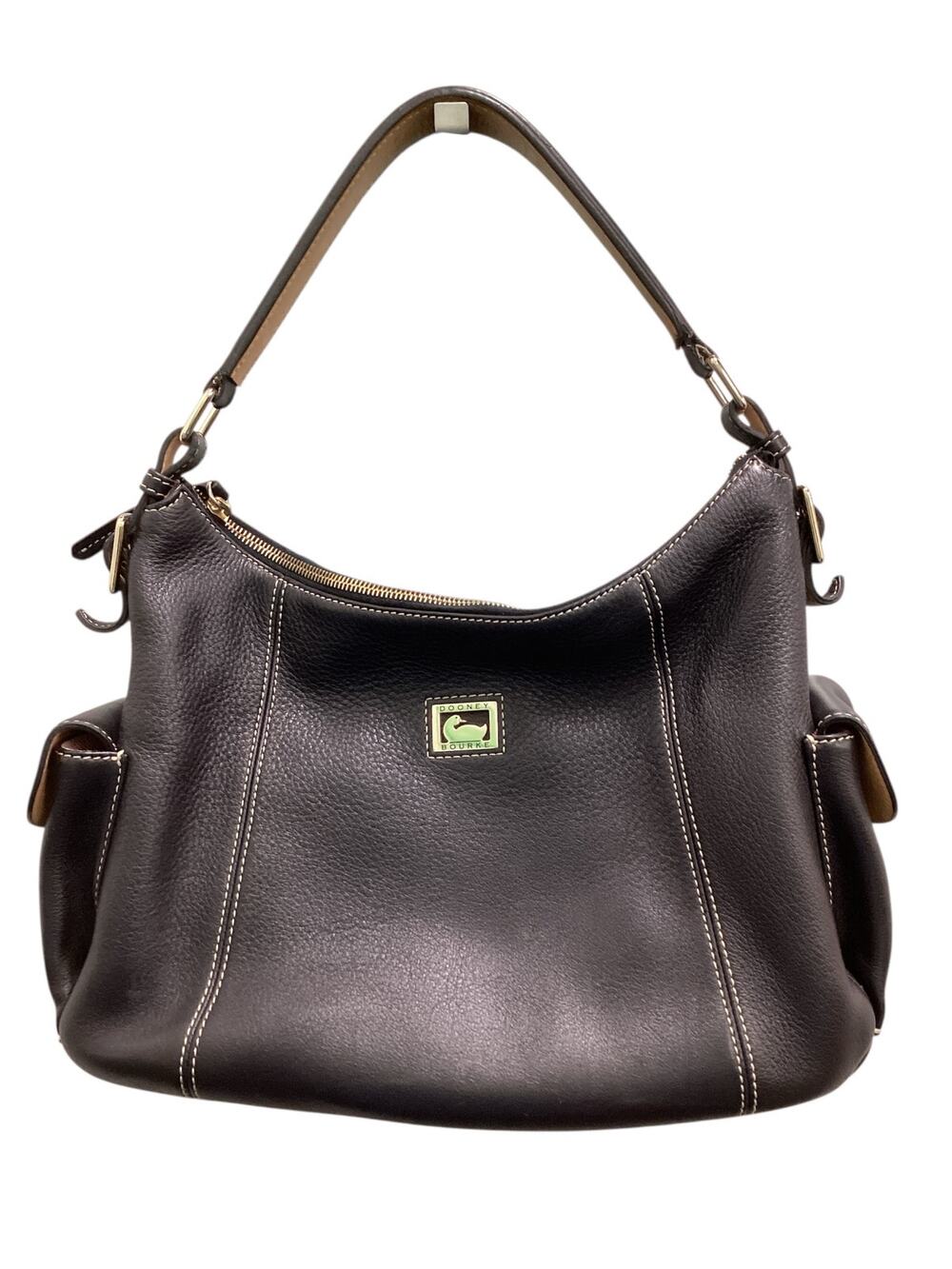 Dooney &Bourke Purse Women’s One Size Pebbled Leather One Handle Zipper Black